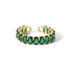 18K Gold Dazzle Bling Tennis Ring