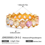18K Gold Pink Affair Tennis Eternity Ring