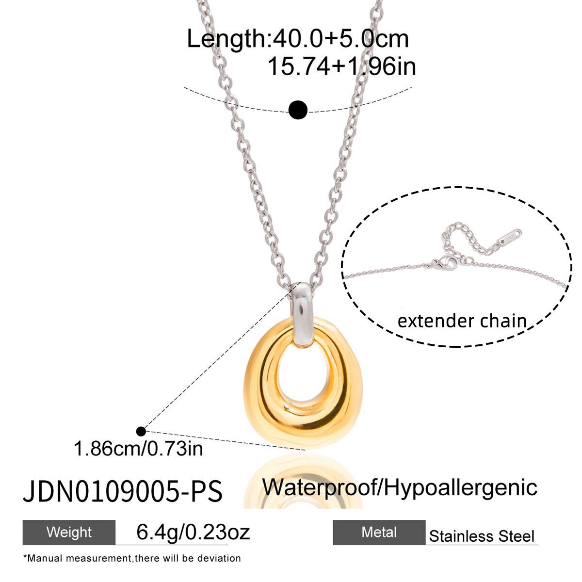 18K Gold Ocean Kissed Bubble Pendant Necklace