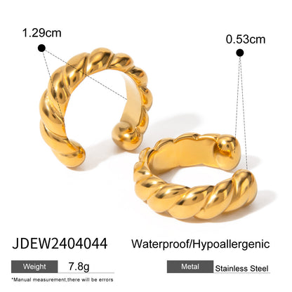 18K Gold Twisted Ear Cuff