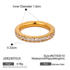 18K Gold Forever Yours Eternity Stacking Promise Couple Ring