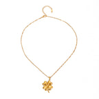 18K Gold Four Leaf Clover Necklace