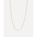 18K Gold Danity Beaded Chain Necklace