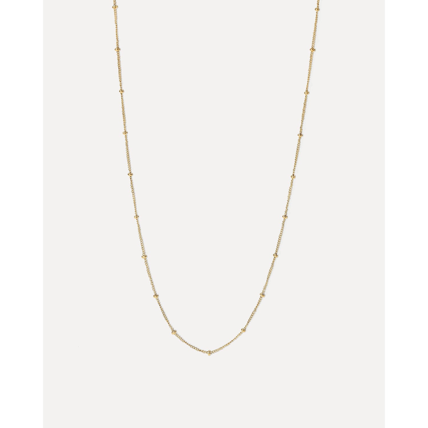 18K Gold Danity Beaded Chain Necklace