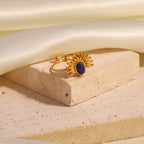18K Gold Blazing Sun Ring