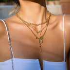 18K Gold Angelic Butterfly Wing Bling Bow Pendant Necklace