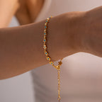 18K Gold Flower Blossom Chain Bracelet