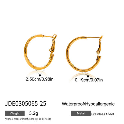 18K Gold and Silver Minimalist Essential Hoop Huggie Earrings