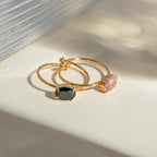 18K Gold Classic Gemstone Stacking Ring