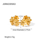 18K Gold Daisy Blossom Flower Band Ring
