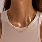 18K Gold Unique Beaded Chain Necklace