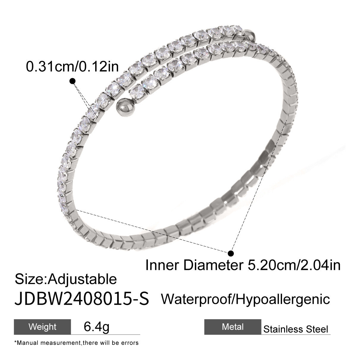 18K Gold Dazzle Bling Tennis Bracelet