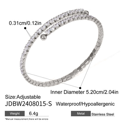 18K Gold Dazzle Bling Tennis Bracelet