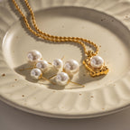 18K Gold Classic Pearl Stud Earrings
