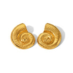 18K Gold Summer Shell Pendant Statement Necklace