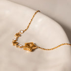 18K Gold Starlight Dainty Chain Tennis Bracelet Stack