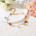 18K Gold Sunkissed Memory Color Beads Chain Bracelet