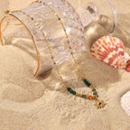 18K Gold Sun Spirit Beaded Necklace