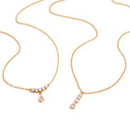 18K Gold High-wattage sparkle Pedant Y Shape Layered Necklace Set