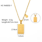 18K Gold Zodiac Plate Pendant Necklace
