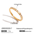 18K Gold Minimalist Luxury Slim Stacking Rings