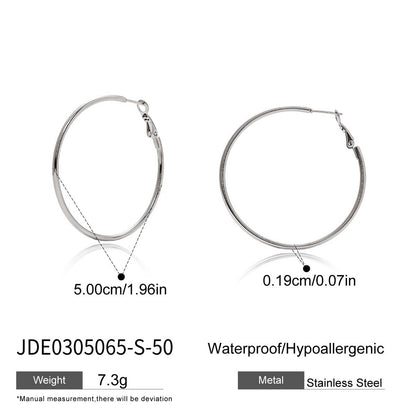18K Gold and Silver Minimalist Essential Hoop Huggie Earrings