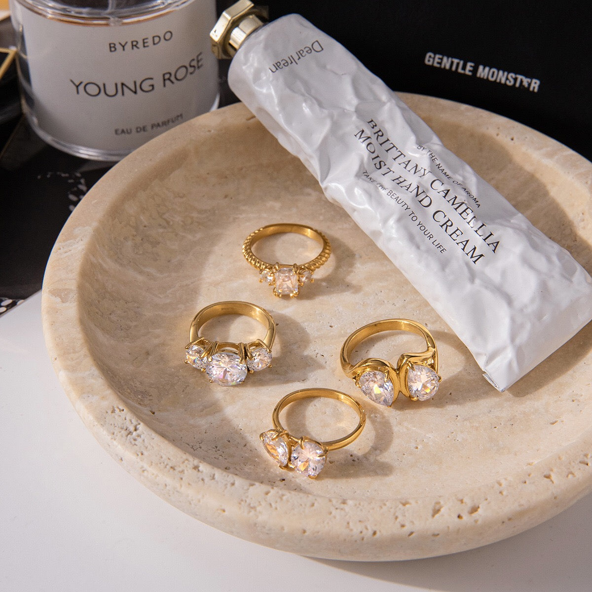 18K Gold Diamond Royale Statement CZ Cocktail Ring