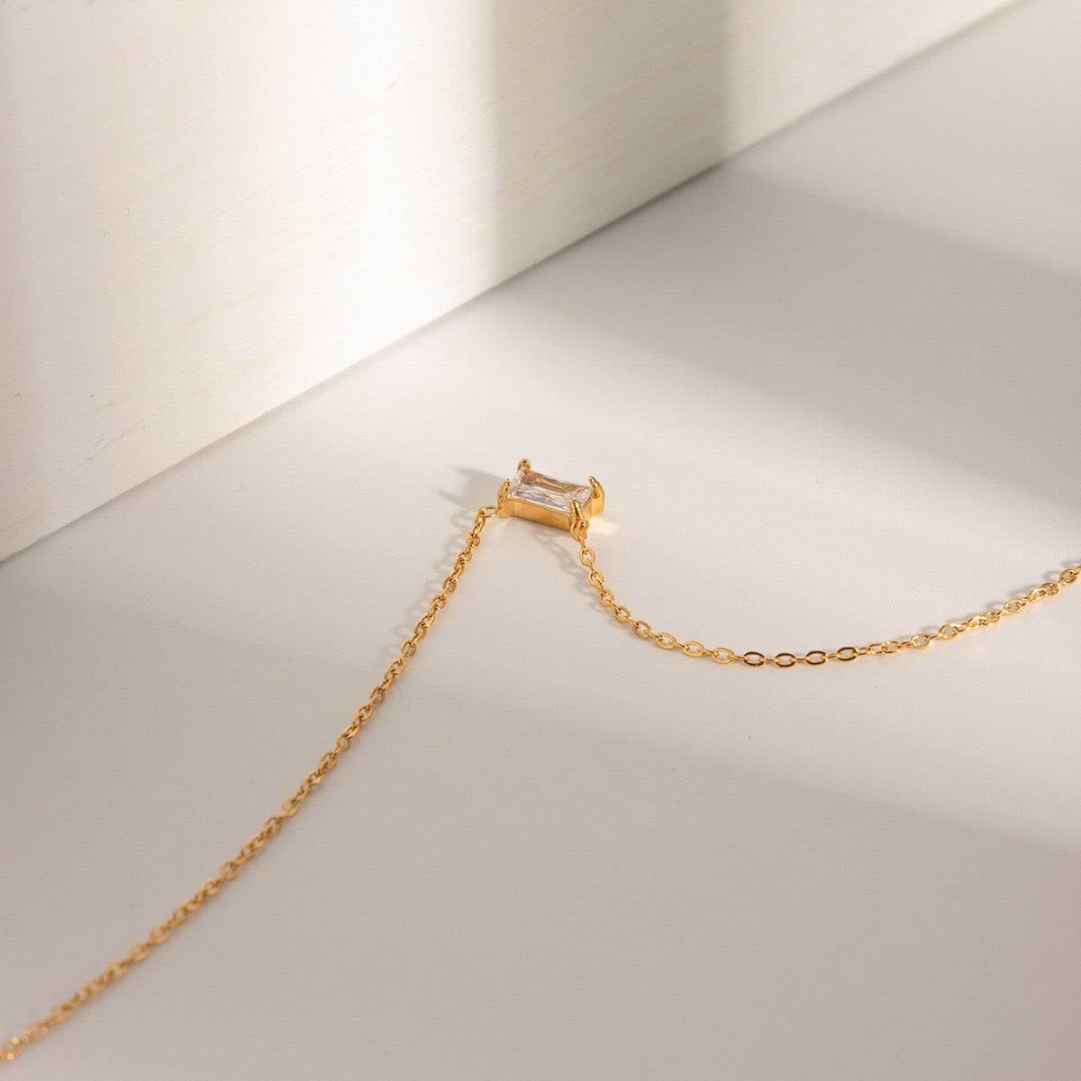 18K Gold Minimalist Bling Pendant Necklace