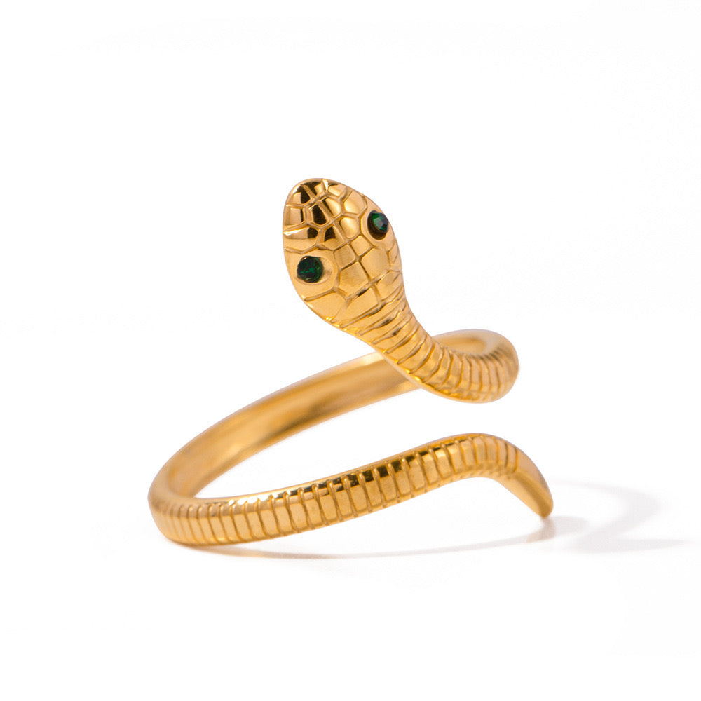 18K Gold Snake Ring