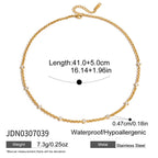 18K Gold Cosmic Glow Paperclip Curb Chain Layered Necklace Set