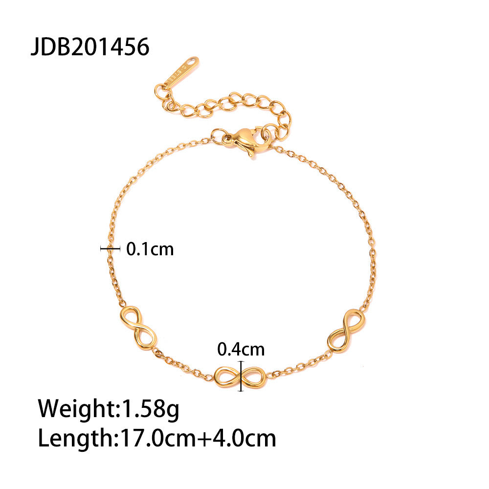 18K Gold Infinity Bracelet