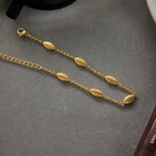 18K Gold Orbit Dainty Chain Bracelet