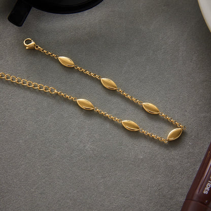 18K Gold Orbit Dainty Chain Bracelet