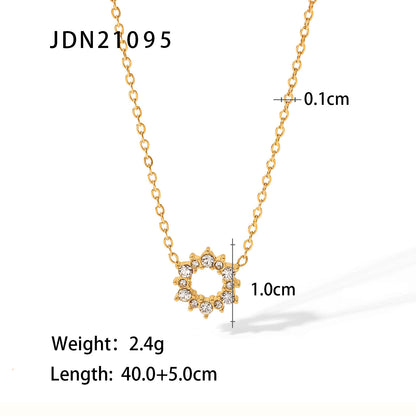 18K Gold Bling Blossom Ring Necklace