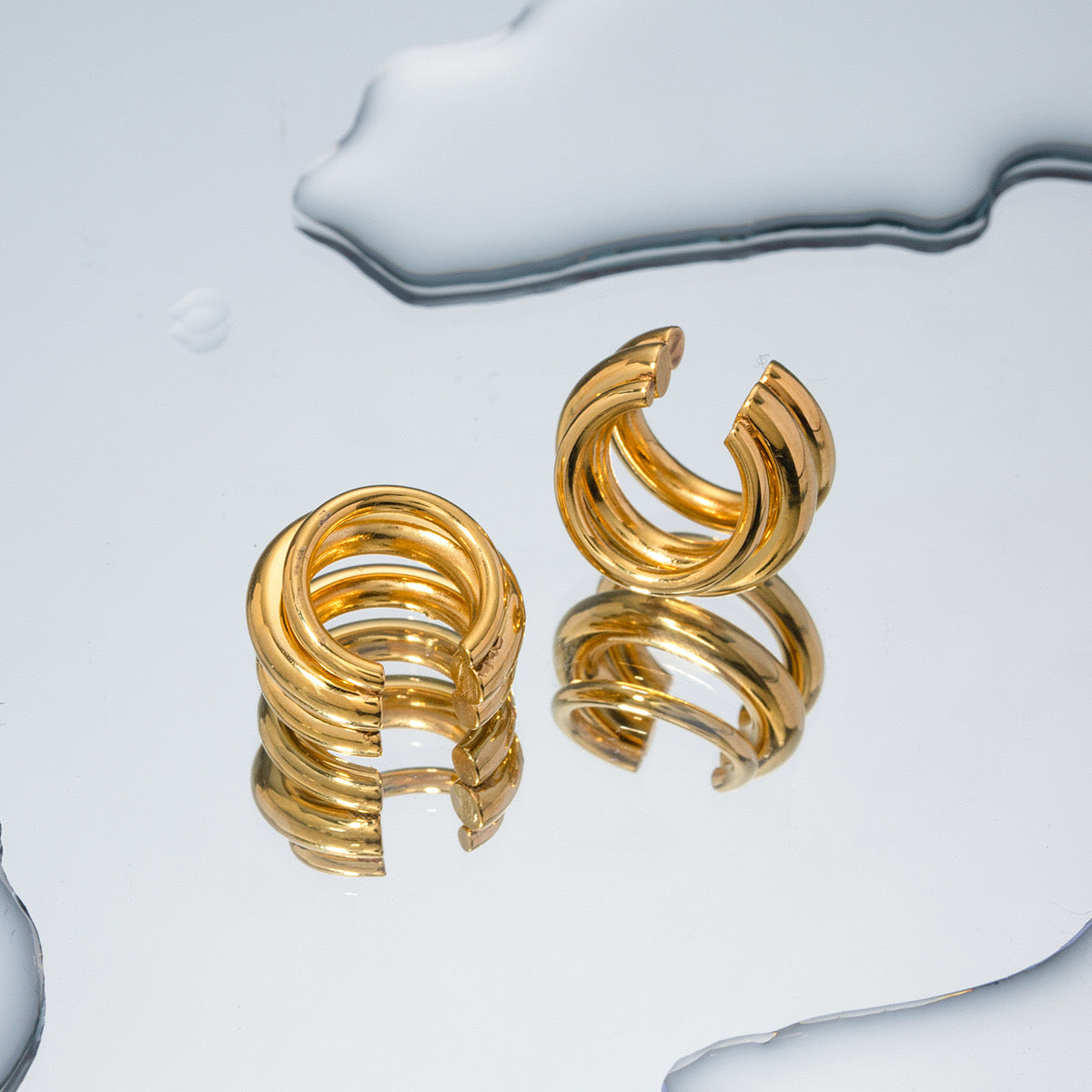 18K Gold Statement Ear Cuffs