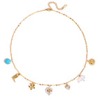 18K Gold Wicked West Cowgirl Charm Necklace