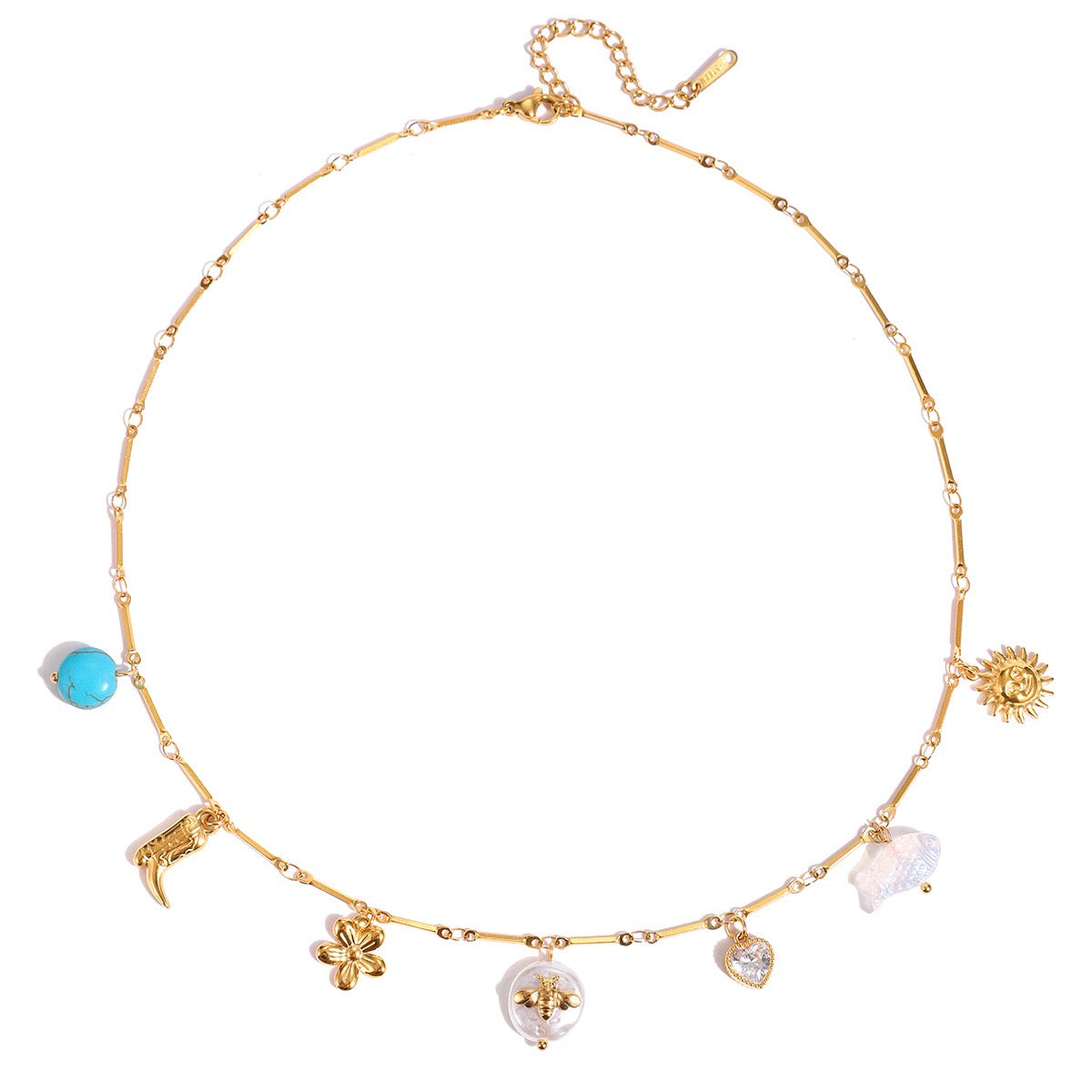 18K Gold Wicked West Cowgirl Charm Necklace