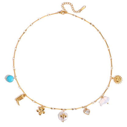 18K Gold Wicked West Cowgirl Charm Necklace