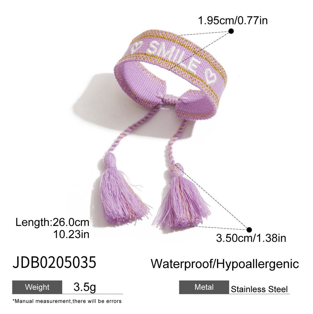 Clean Girl Pink Wristband Friendship Bracelet