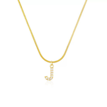 18K Gold Minimalist Glam Initial Necklace