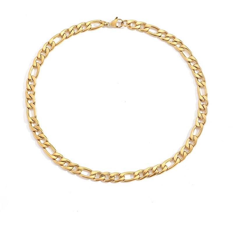 18K Gold Figaro Chain Necklace