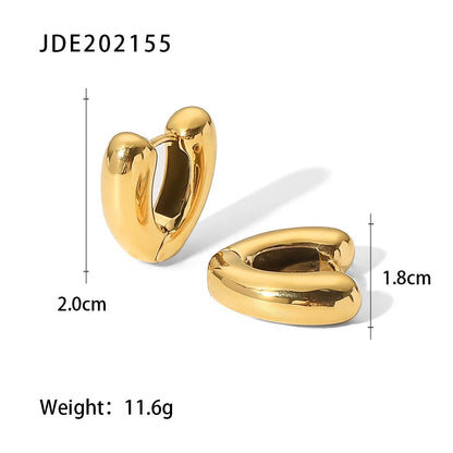 18K Gold Minimalist Small Hoop Huggie Earrings