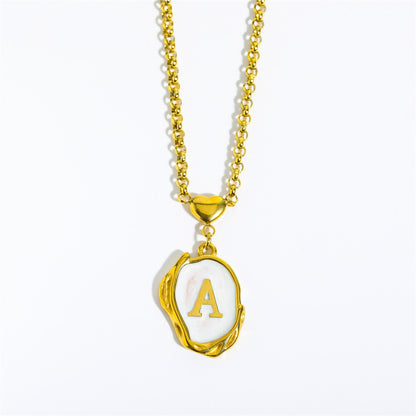 18K Gold Luxury Initial Pendant Necklace