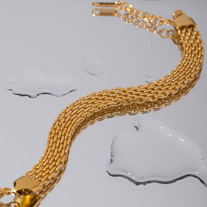 18K Gold Watch Chain Bracelet