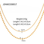 18K Gold Dainty Beaded Chain Layered Necklace Set