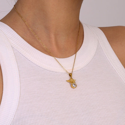 18K Gold Cupid Necklace