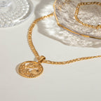 18K Gold Ocean Mythology Pendant Necklace