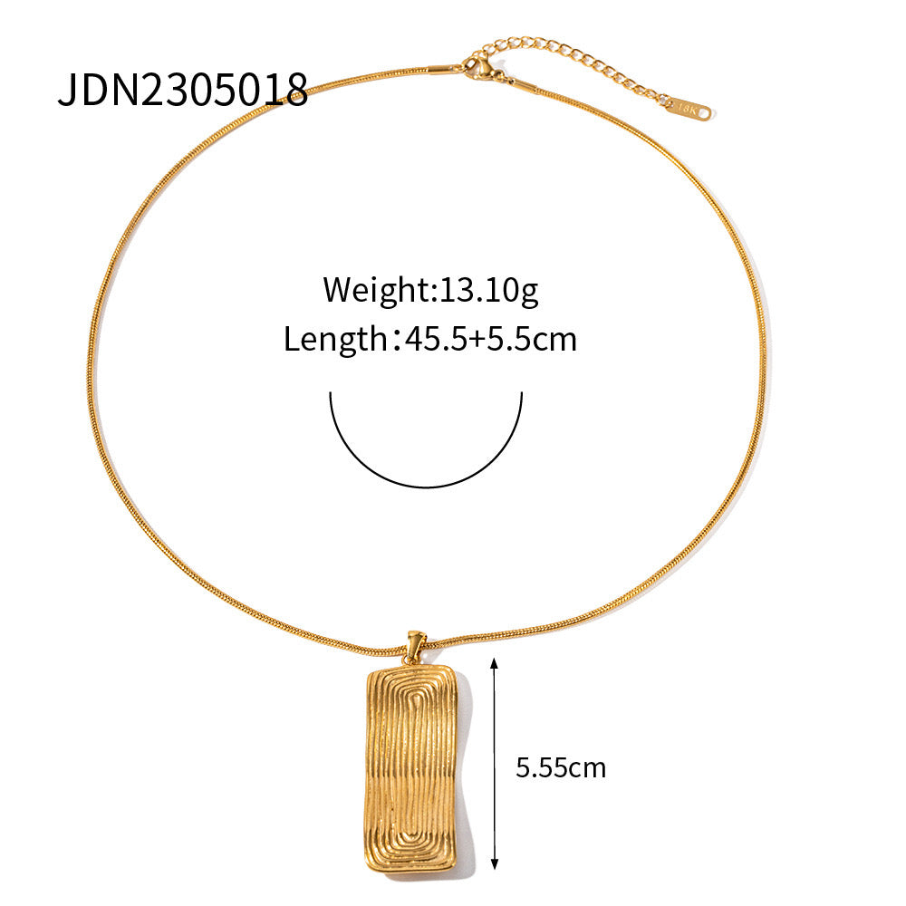 18K Gold Ribbed Plate Statement Huggie Earrings with Charm