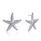 Silver Siren Starfish Statement Stud Earrings