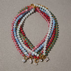 18K Gold Color Therapy Beaded Pendant Necklace